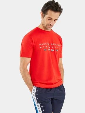 Nautica Nomos T-Shirt férfi rövid ujjú póló piros színben 1