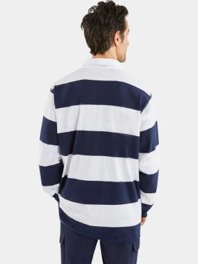 Nautica Trivor Rugby Shirt férfi hosszú ujjú póló sötétkék színben 3
