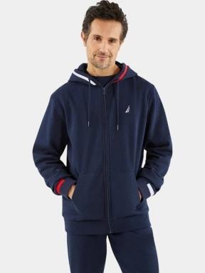 Nautica Francis FZ Hoody férfi kapucnis pulóver sötétkék színben 1
