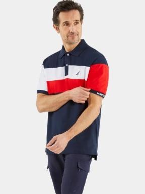Nautica Renford Polo Shirt férfi galléros póló sötétkék színben 1