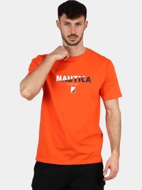 Nautica Bruckner T-Shirt férfi rövid ujjú póló narancssárga színben 1