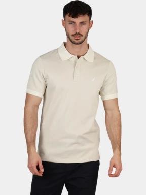 Nautica Harlyn Slim Fit Polo Shirt férfi galléros póló homok színben 1