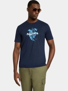 Nautica Tomi T-Shirt férfi rövid ujjú póló sötétkék színben 1