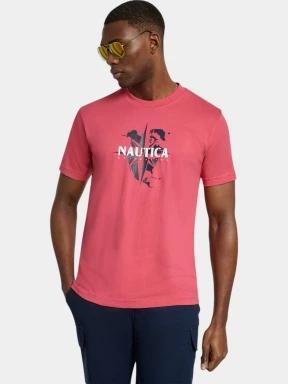 Nautica Tomi T-Shirt férfi rövid ujjú póló rózsaszín színben 1