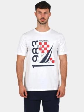 Nautica Vale SS T-Shirt férfi rövid ujjú póló fehér színben 1