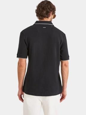 Nautica Bruma Short Sleeve Polo férfi galléros póló fekete színben 3