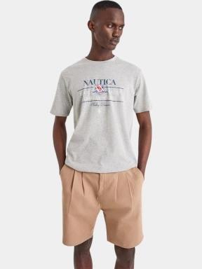 Nautica Timon T-Shirt férfi rövid ujjú póló szürke színben 1