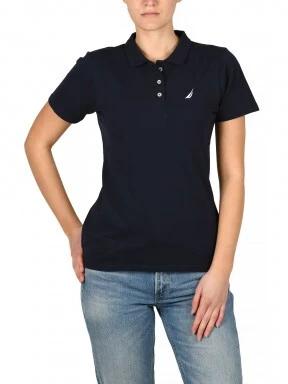 Nautica Sandy Polo Shirt női galléros póló sötétkék színben 1