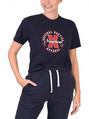 Nautica Beau Crop T-Shirt női rövid ujjú póló sötétkék színben 1