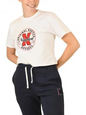 Nautica Beau Crop T-Shirt női rövid ujjú póló fehér színben 3