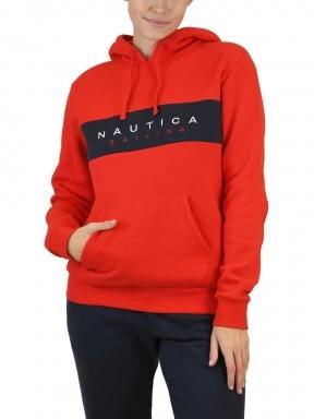 Nautica Lora OH Hoody női kapucnis pulóver piros színben 1