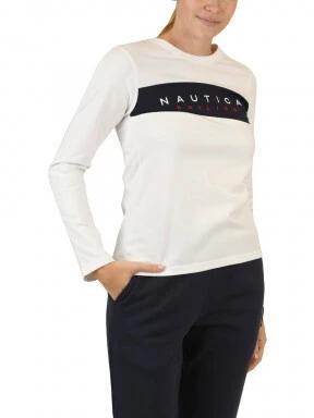 Nautica Lula LS T-Shirt női hosszú ujjú póló fehér színben 1
