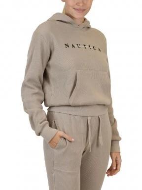 Nautica Luna Crop Hoody női kapucnis pulóver homok színben 1