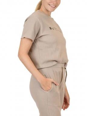 Nautica Ursa Crop T-Shirt női rövid ujjú póló homok színben 3