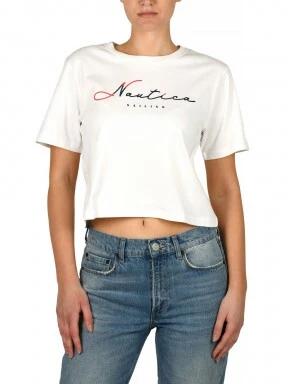 Nautica Dita Crop T-Shirt női crop top fehér színben 1