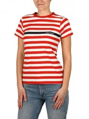 Nautica Hayden T-Shirt női rövid ujjú póló piros színben 1