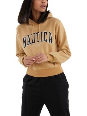 Nautica Willow OH Hoodie női kapucnis pulóver barna színben 1