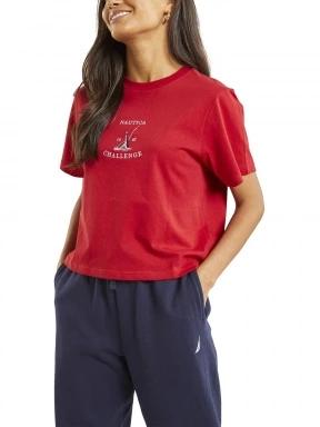 Nautica Avignon T-Shirt női rövid ujjú póló piros színben 1