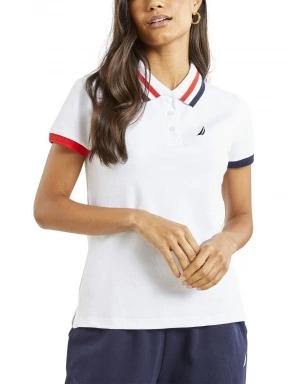 Nautica Cowley Polo Shirt női galléros póló fehér színben 1