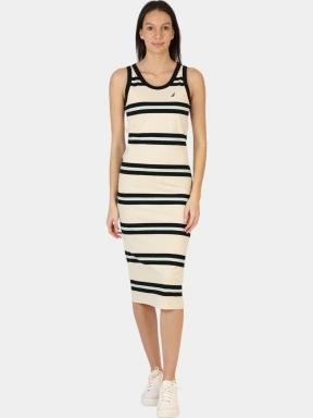 Nautica Muscari Dress női midi ruha homok színben 1
