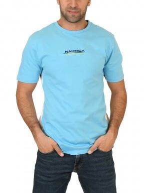 Nautica Pooler T-Shirt férfi rövid ujjú póló világoskék színben 1