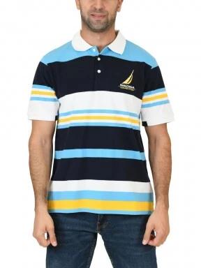 Nautica Sampson Polo Shirt férfi galléros póló sötétkék színben 1