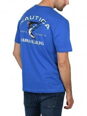 Nautica Mannar T-Shirt férfi rövid ujjú póló kék színben 3