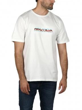 Nautica Eboss T-Shirt férfi rövid ujjú póló fehér színben 1