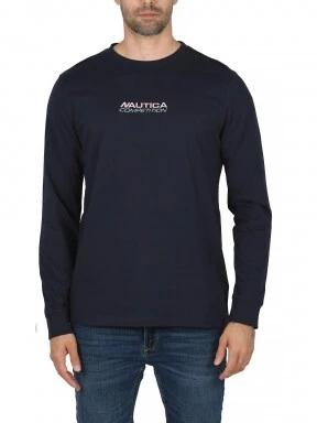Nautica Laconia LS T-Shirt férfi hosszú ujjú póló sötétkék színben 1