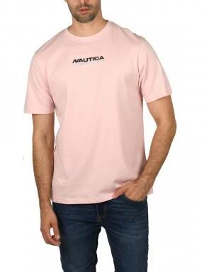 Nautica Faxa T-Shirt férfi rövid ujjú póló rózsaszín színben 1
