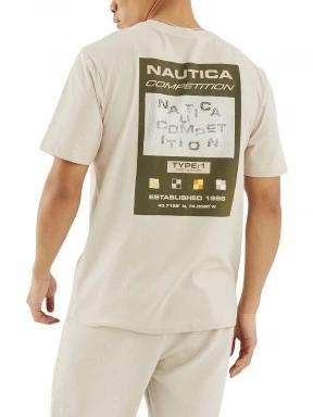 Nautica Blake T-Shirt férfi rövid ujjú póló homok színben 3