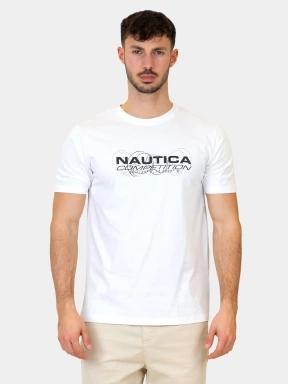 Nautica Rayon T-Shirt férfi rövid ujjú póló fehér színben 1