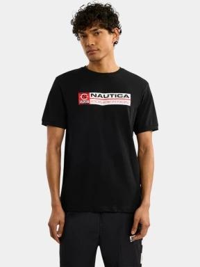 Nautica Dundalk T-Shirt férfi rövid ujjú póló fekete színben 1