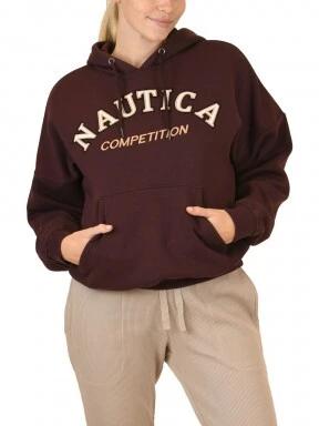 Nautica Lodi Oversized Hoody női kapucnis pulóver barna színben 1