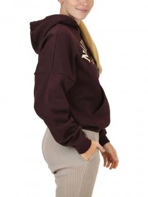 Nautica Lodi Oversized Hoody női kapucnis pulóver barna színben 3