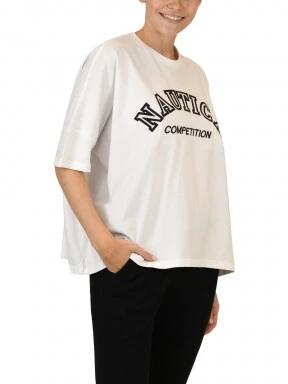 Nautica Elm Oversized T-Shirt női oversize póló fehér színben 3