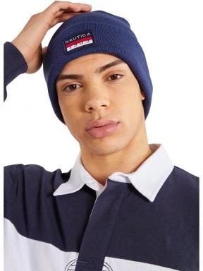 Nautica Artemis Beanie férfi kötött sapka sötétkék színben 1