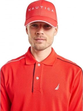 Nautica Robson Snapback Cap férfi baseball sapka piros színben 1