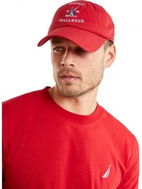 Nautica Oxford Strapback Cap férfi baseball sapka piros színben 1