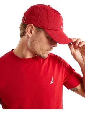 Nautica Oxford Strapback Cap férfi baseball sapka piros színben 3