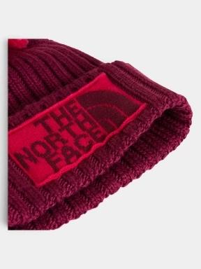 The North Face Heritage Ski Tuke bojtos sapka bordó színben 3