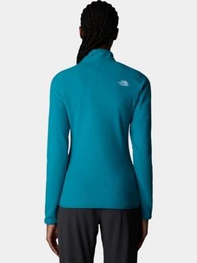 The North Face W 100 Glacier 1/4 Zip női polár pulóver zöld színben 3