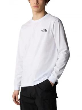 The North Face M L/S Easy Tee férfi hosszú ujjú póló fehér színben 1
