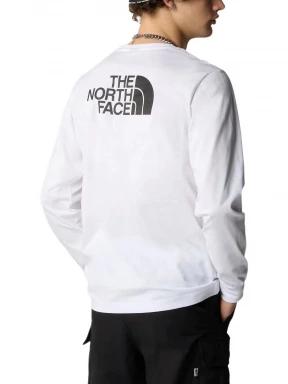 The North Face M L/S Easy Tee férfi hosszú ujjú póló fehér színben 3