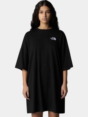 The North Face W S/S Essential Oversize Tee Dress női pólóruha fekete színben 1