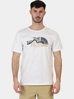 The North Face M S/S Mountain Line Tee férfi rövid ujjú póló fehér színben 1