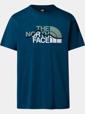 The North Face M Ss Mountain Line Tee férfi rövid ujjú póló kék színben 1