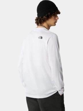 The North Face M L/S Simple Dome Tee férfi hosszú ujjú póló fehér színben 3