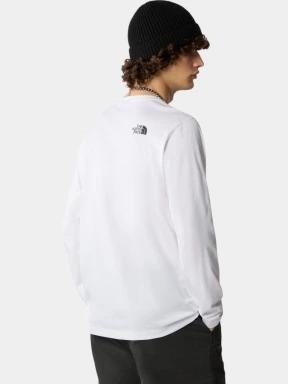The North Face M L/S Simple Dome Tee férfi hosszú ujjú póló fehér színben 3