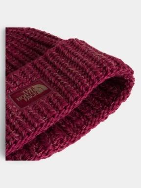 The North Face Cozy Chunky Cabin Beanie bojtos sapka bordó színben 3